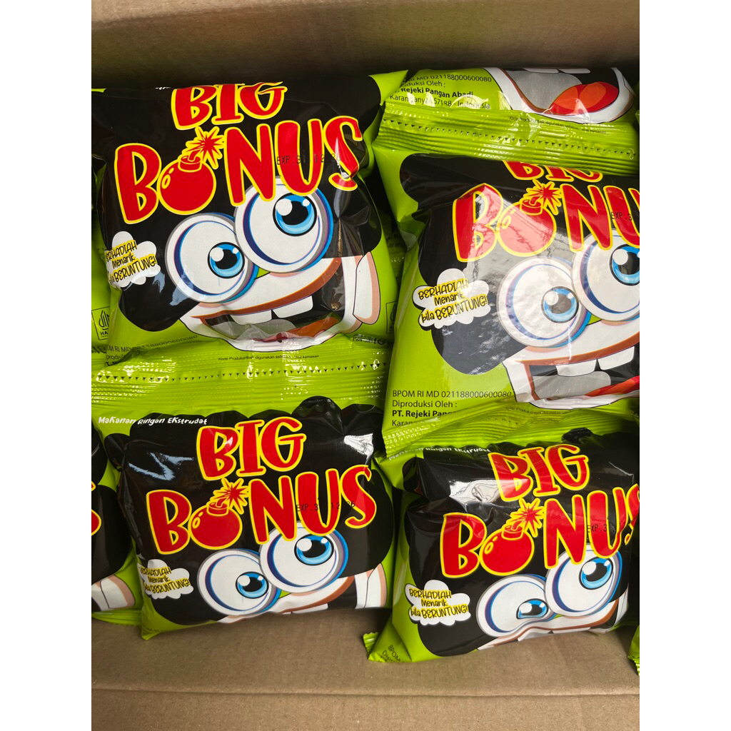 

big bonua viral berhadiah isi 10pcs snack ciki viral berhadiah bila beruntung