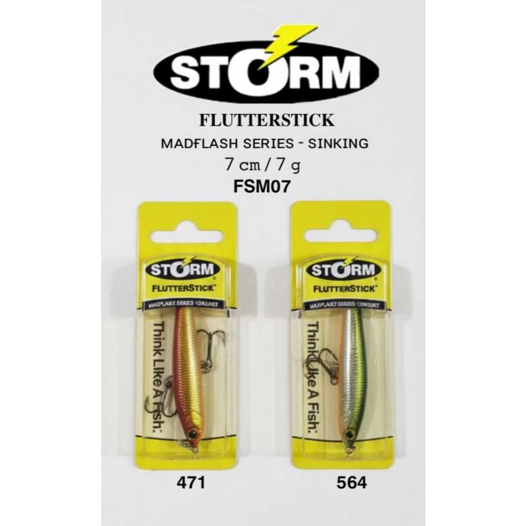 LURE / UMPAN STORM FLUTTERSTICK MADFLASH SERIES 7cm, 7gram