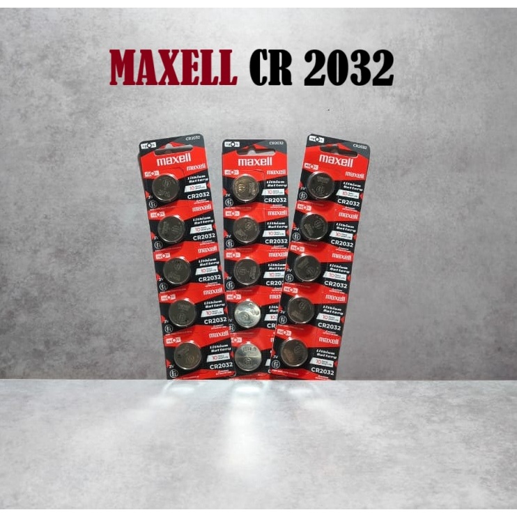ORIGINAL BATERAI MAXELL CR 2032 CR2032 3V LITHIUM ASLI