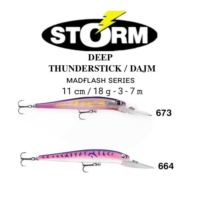 LURE / UMPAN STORM THUNDERSTICK MADFLASH SERIES 11cm / 18gram 3-7meter