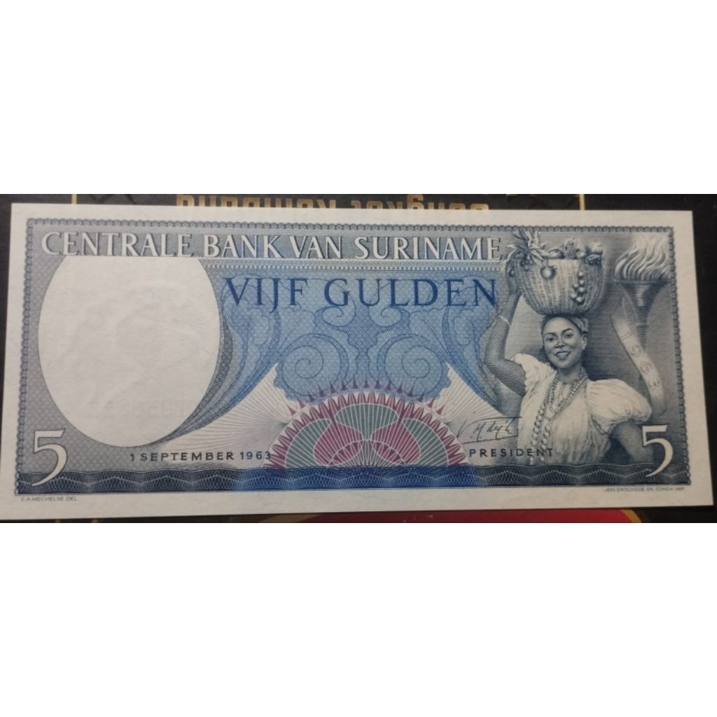 SURINAME 5 GULDEN USIA 62 TAHUN