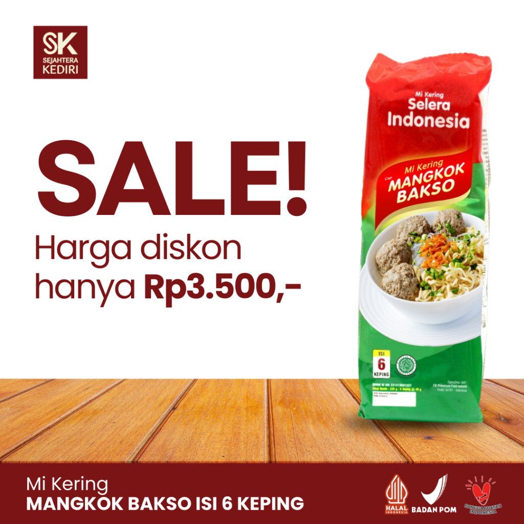 

PROMO EXP DES 25 Mi Kering Cap Mangkok Bakso Isi 6 Keping
