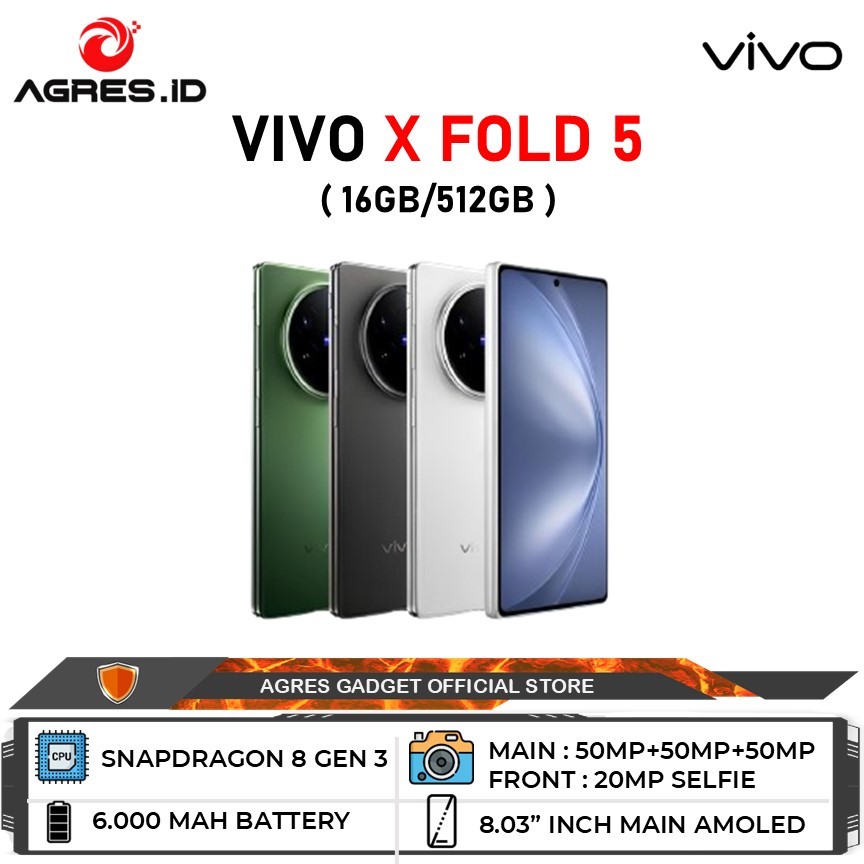VIVO X Fold 5 5G 16GB/512GB Garansi Resmi Vivo Indonesia