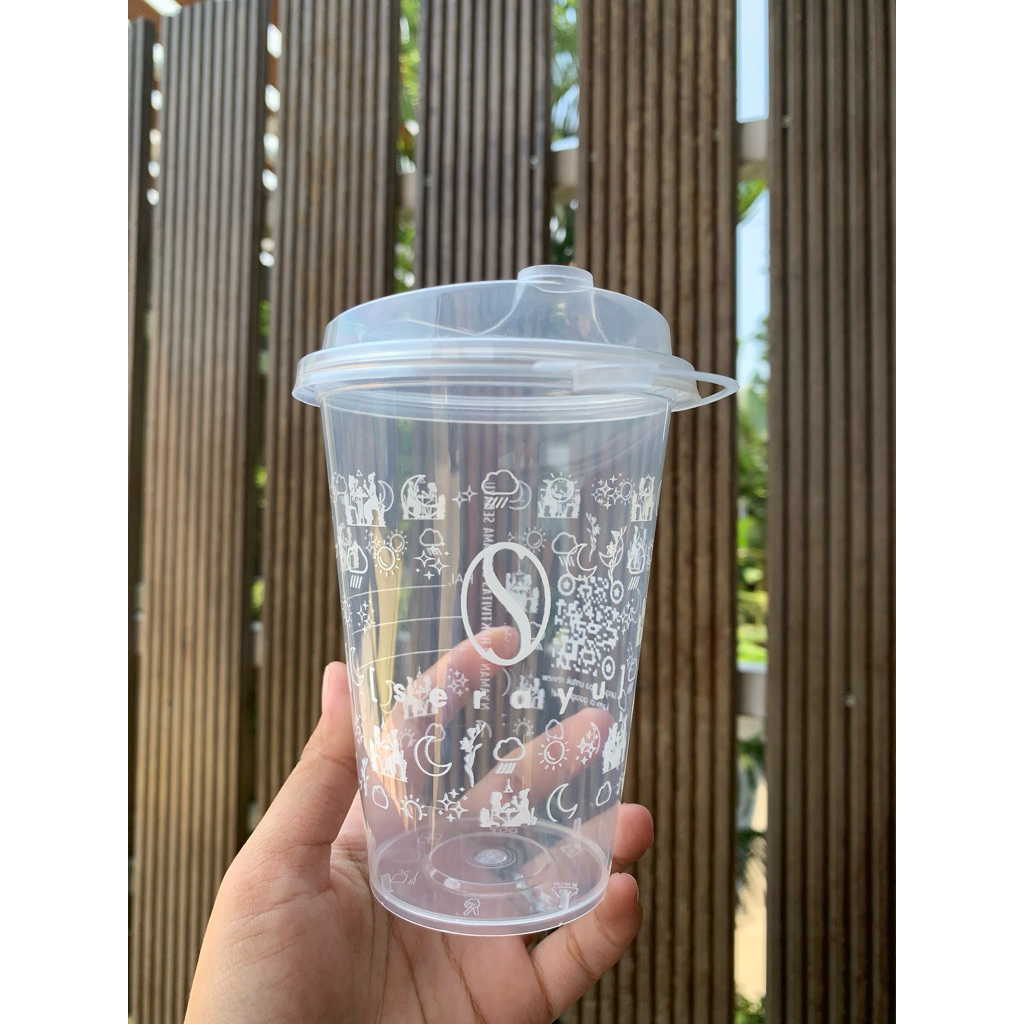 Cup Premium Injection, Sablon Cup 12oz/14oz/16oz Datar