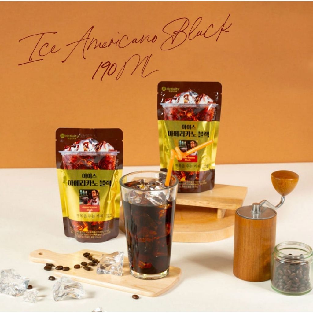 

McNulty Ice Americano Black 190ml - Minuman Kopi Hitam Korea Halal