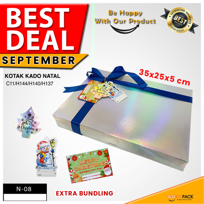 

Kotak Kado - Box Hologram Special Merry Christmas - Bundling Promo - N-08