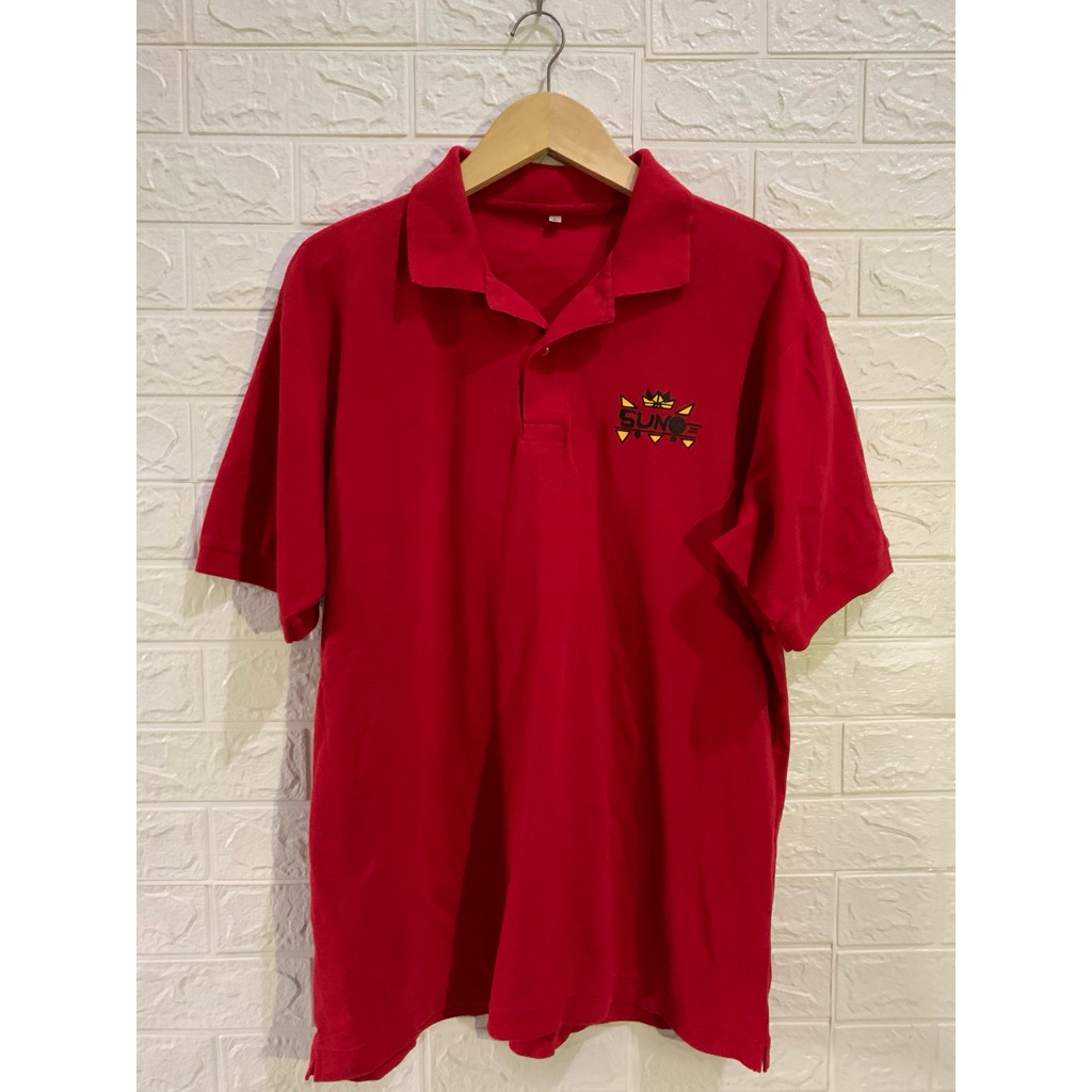 Kaos Polo Jumbo Merah Pria