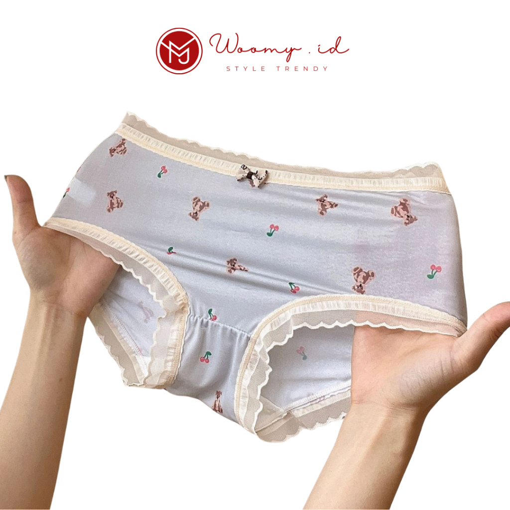 Woomy -  CLEAR STOCK CD555 Celana Dalam Remaja CD Wnita Seamless Motif Lucu Halus