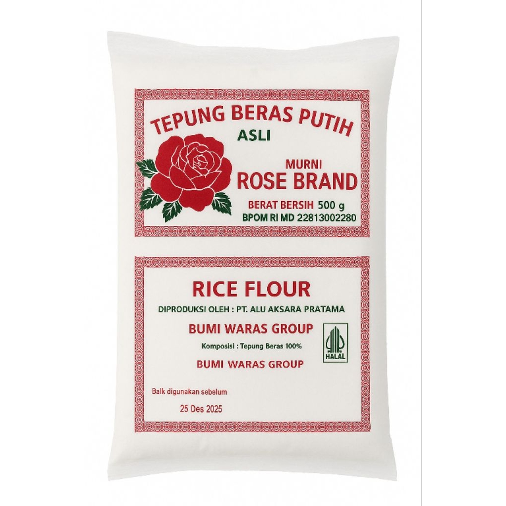 

Tepung Beras Putih Rose Brand 500 Gram / Tepung Beras Murni Rose Brand