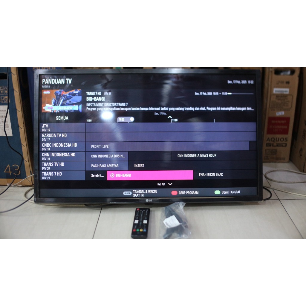 [+free packing kayu] TV LED LG 32 Inch Digital TV HD Kondisi bekas masih segel 4598f