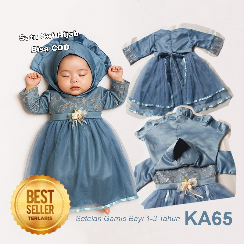 Dress Jilbab Bayi Free Jilbab Hijab Baju Muslim Bayi Usia 6 12 Bulan Dress Bayi Set Hijab Warna Soft