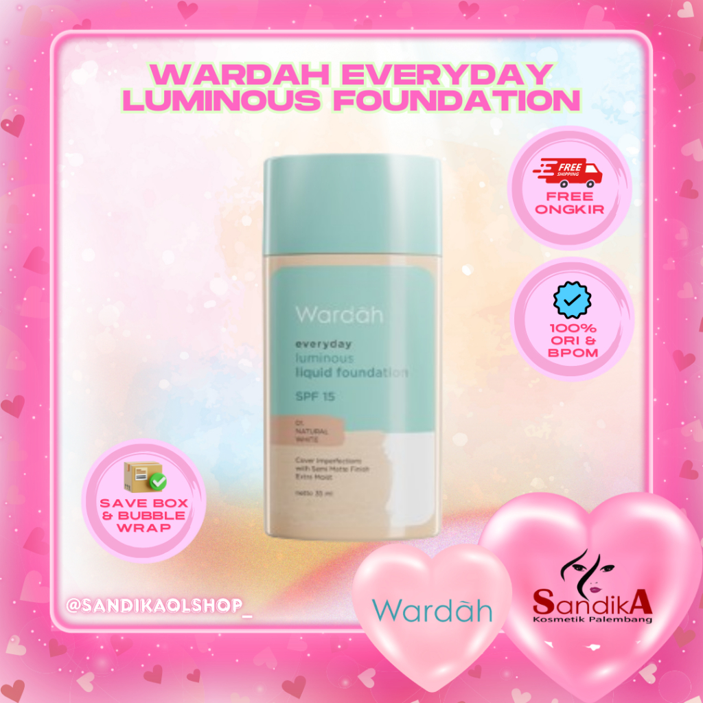 WARDAH Everyday Luminous Liquid Foundation/Foundation Wardah/Alas Bedak Wardah