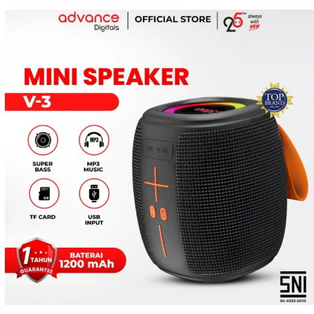 speaker Advance V3 Mini Speaker Portable Bluetooth 3 inch Suara Jernih/speaker bluetooth advance