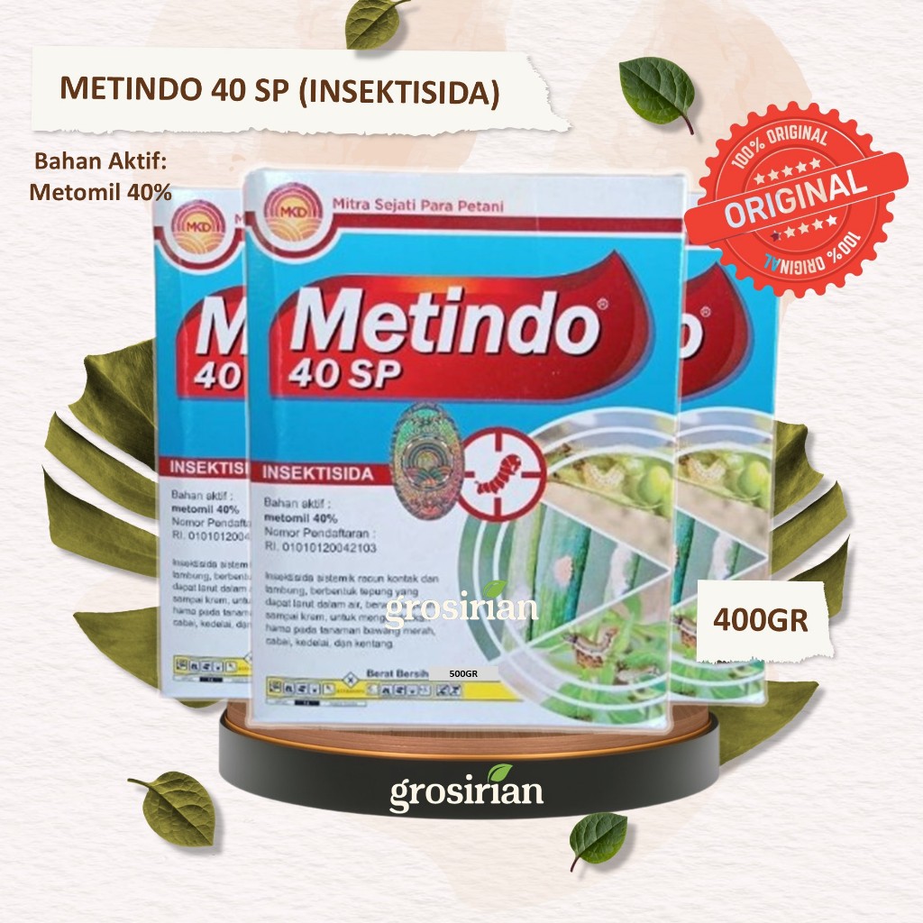 METINDO 40 SP - 400 GRAM INSEKTISIDA OBAT PEMBASMI HAMA ULAT GRAYAK, KUTU DAUN, ULAT PENGGULUNG DAUN