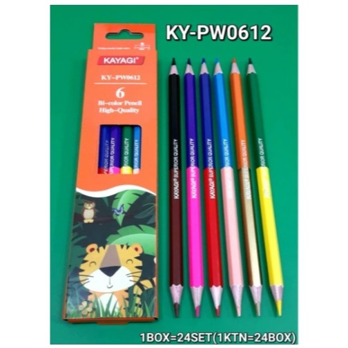 

Pensil Warna 2 Sisi KAYAGI Warna | Bi-Color Twin Pencil High Quality