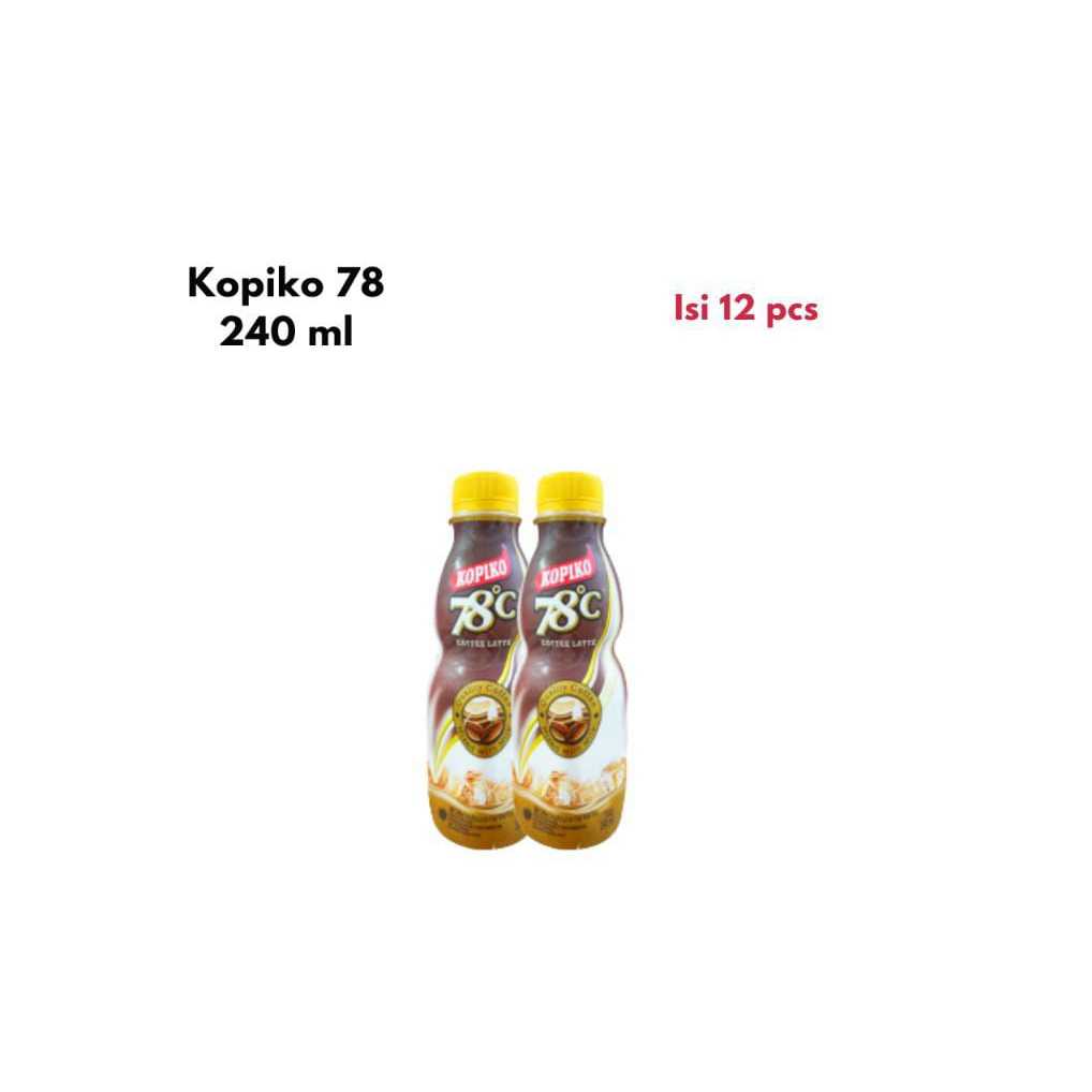 

Kopiko 78°C Coffee Latte 240ml Karton Isi 12 Botol – Kopi Siap Minum