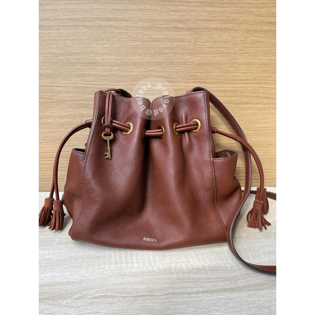 Preloved F0ssil Rayna Drawstring Brown