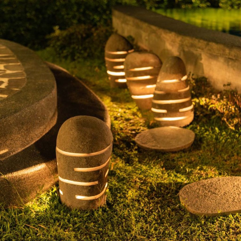 Kap Lampu Batu Kali | Lampu Taman Batu Kali