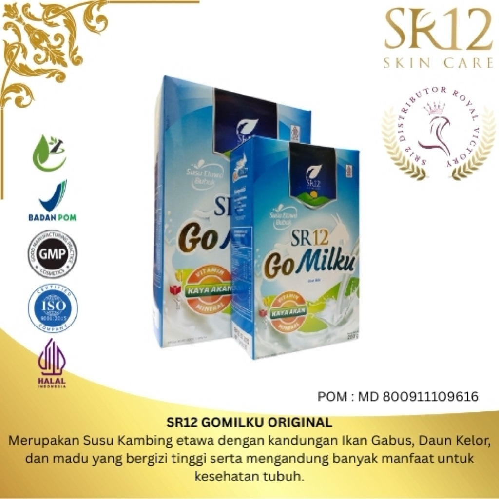 

SR12 GOMILKU ORIGINAL / GOMILKU SR12 / SUSU KAMBING GOMILKU SR12 / MINUMAN SEHAT SR12 GOMILKU / SR12 GOMILKU ORIGINAL