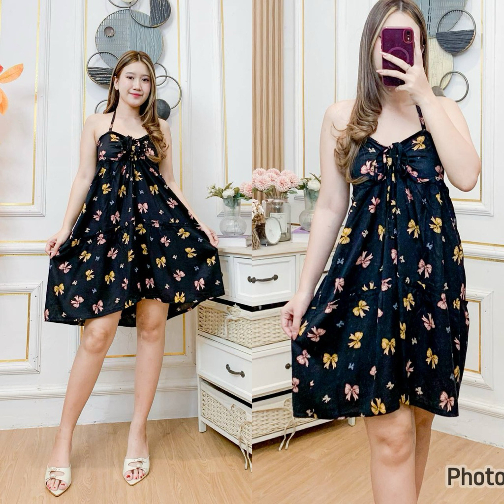 Daster jessica/dress jessica/tali leher/bumil busui/daster sexy/daster anti pelakor/pendek/katun ray