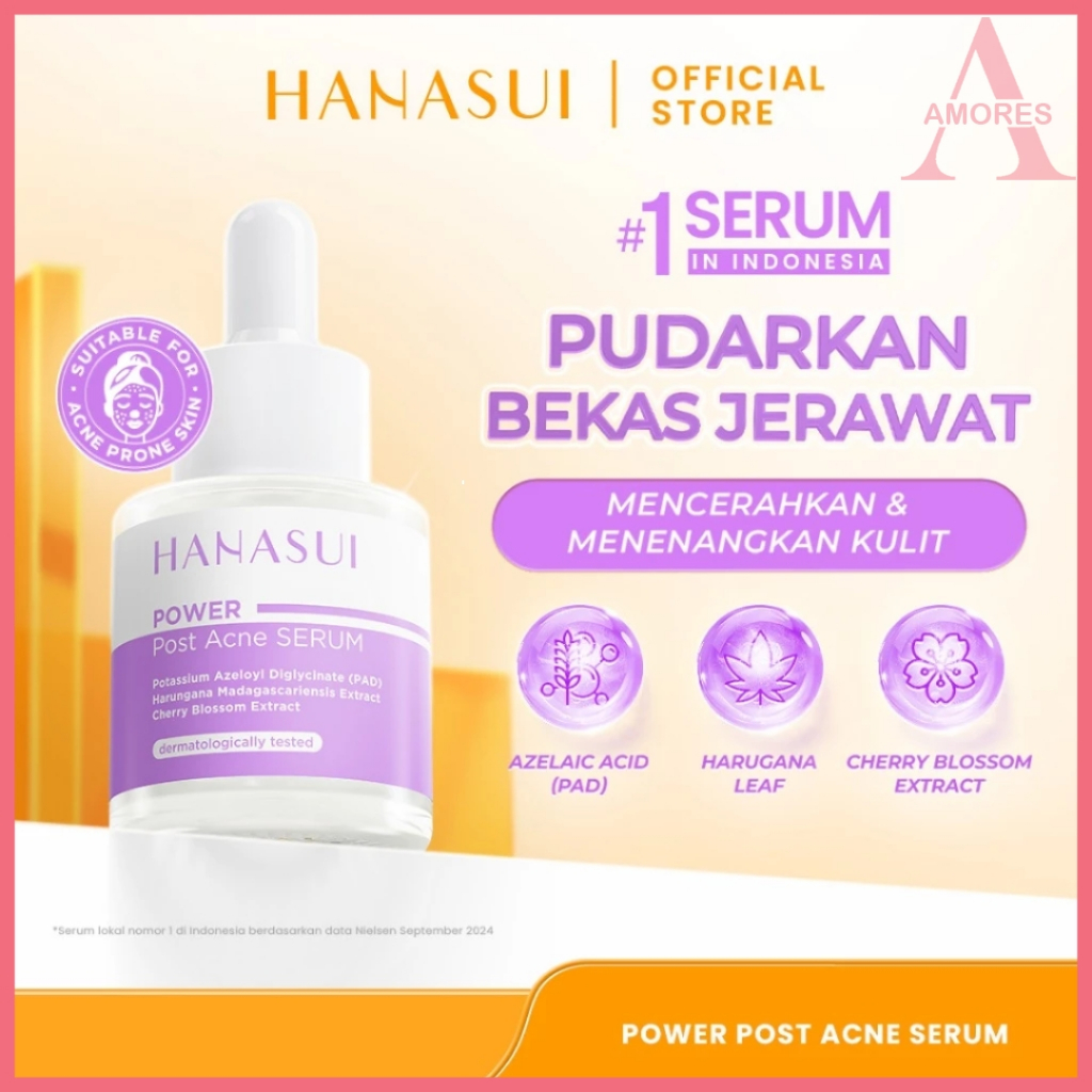 HANASUI Power Post Acne Serum Pudarkan Bekas Jerawat Kemerahan dan Mencerahkan Wajah 20ml XX401