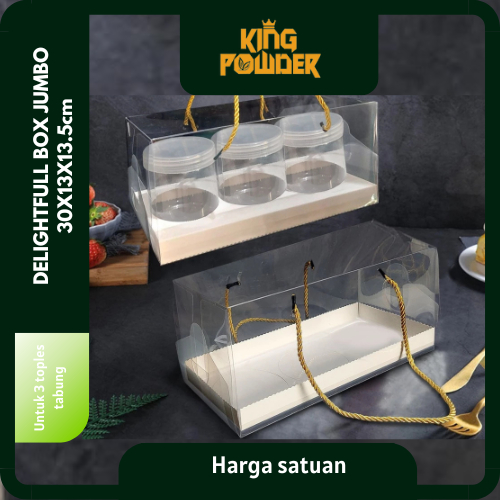 Kotak Box Mika Tali | Delightful Box Jumbo | Box Mika Hampers Transparan