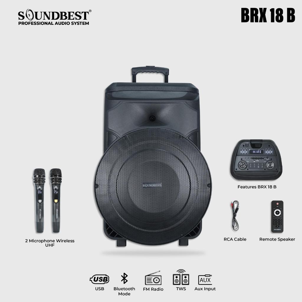 SPEAKER PORTABLE WIRELLES SOUNDBEST BRX-18B 18 INCH