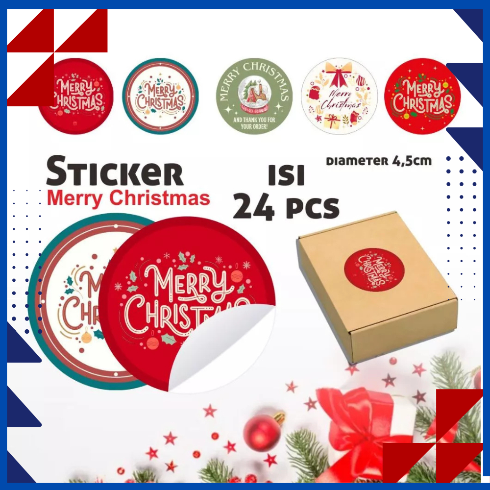 

Sticker Label Kemasan Marry Christmas Stiker Label Natal