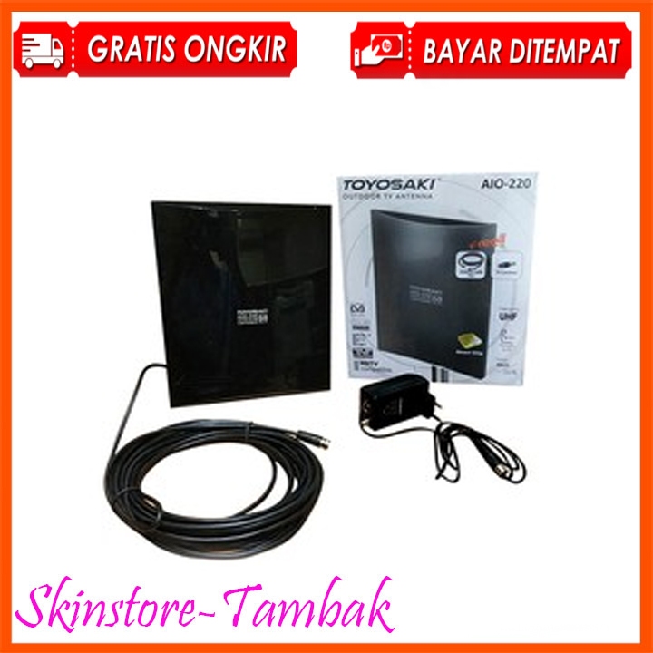 Antena TV TOYOSAKI AIO-220 indor,outdor,traveling,berlayar jaringan tv jernih