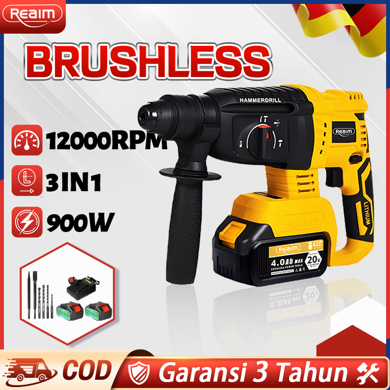 REAIM Hammer Drill Bor Rotary Mesin Bor Beton Impact Bor Palu Impact Bor Mesin Bor Beton Impact Dril