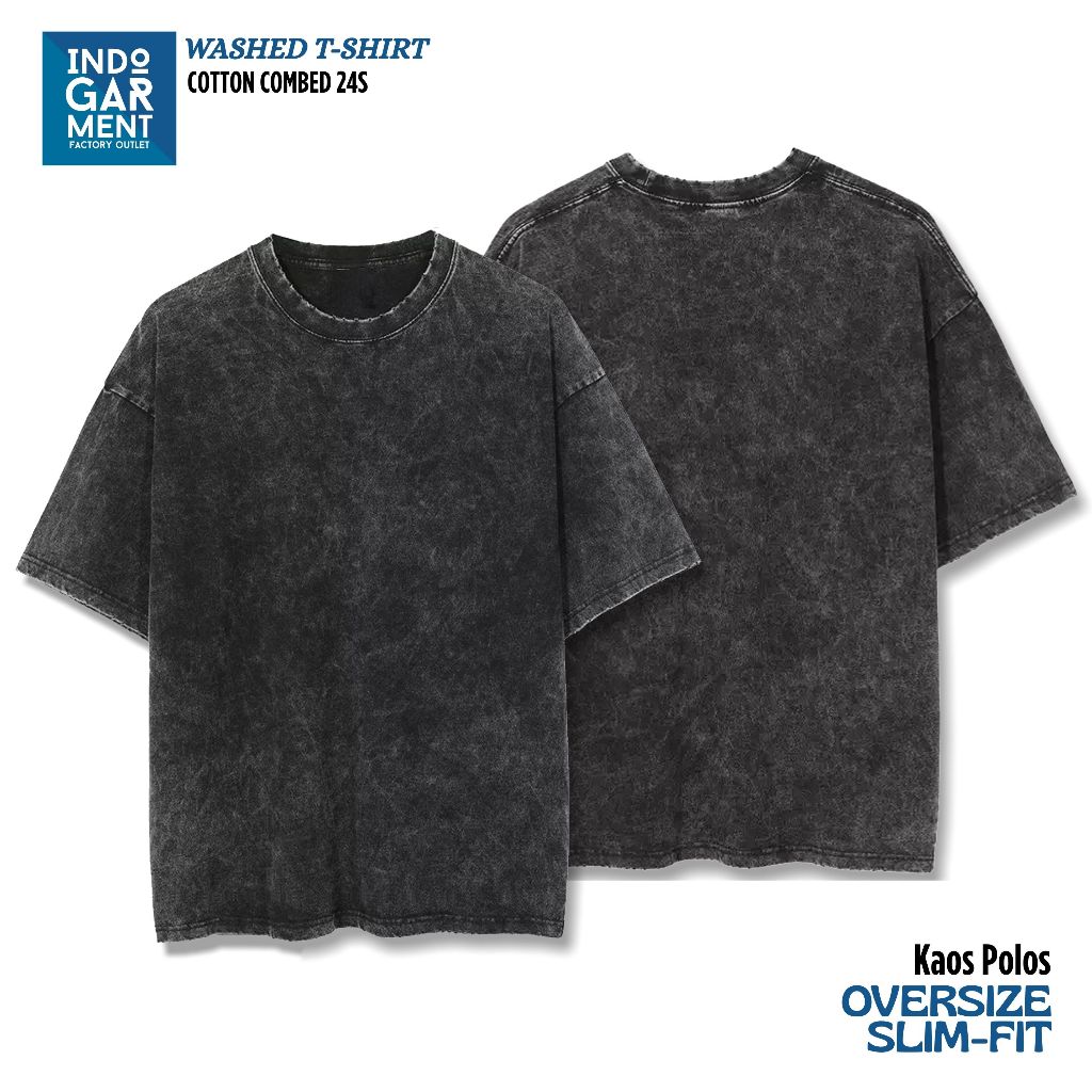 INDOGARMENT Kaos POLOS Oversize Washed slimfit stonewash Unisex