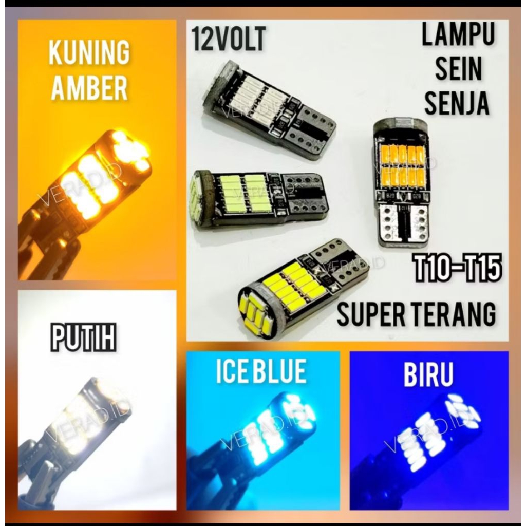 LAMPU SENJA T10  SMD 26 LED DAJJAL MINI MURAH 12VOLT SUPER TERANG