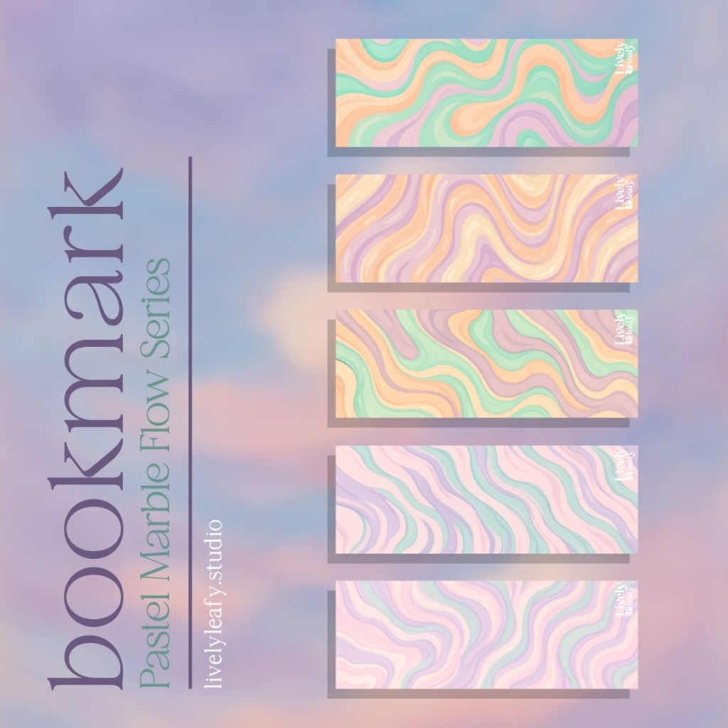 

Livelyleafy - Pembatas Buku Bookmark Marble 1pcs