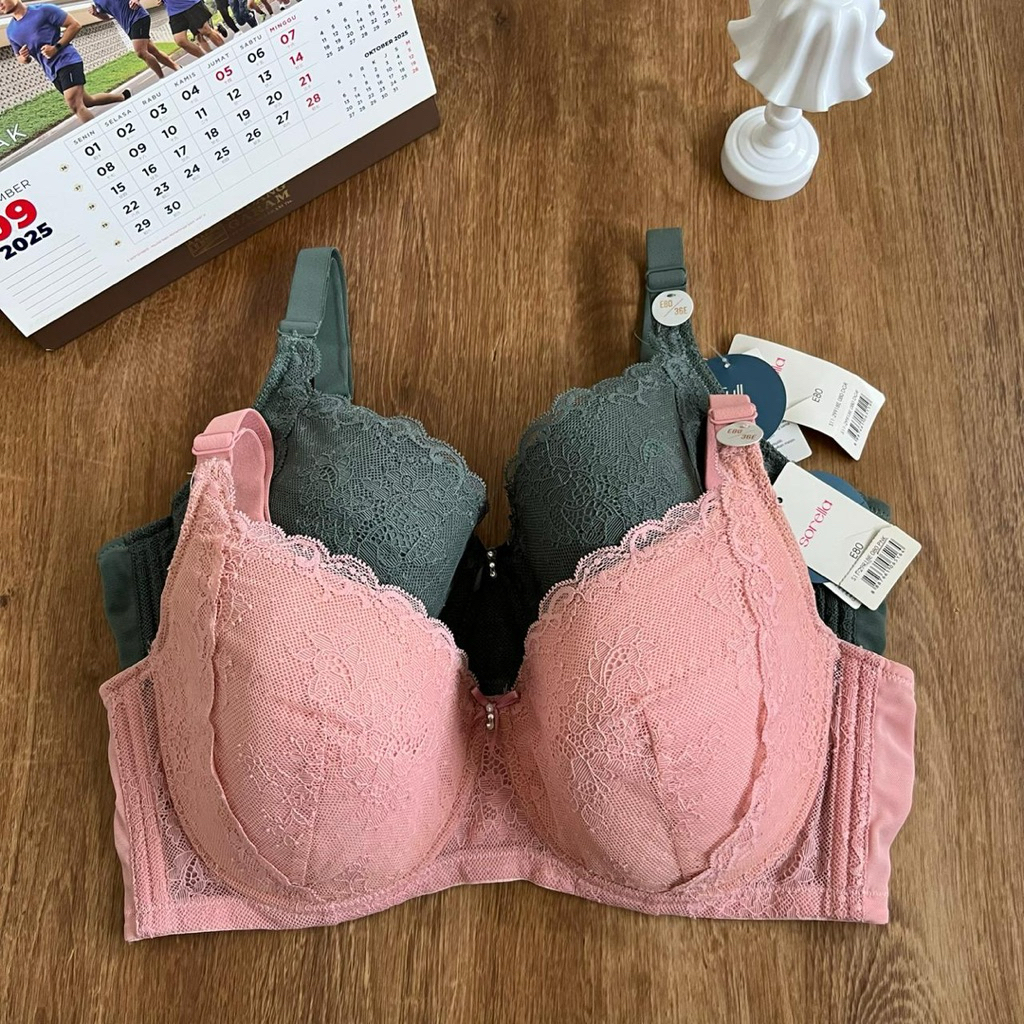 SORELLA BRA BERKAWAT BUSA TIPIS SIZE 36D 38D 40D 42D 36E 38E 40E D80 D85 D90 D95 E80 E85 E90 MS
