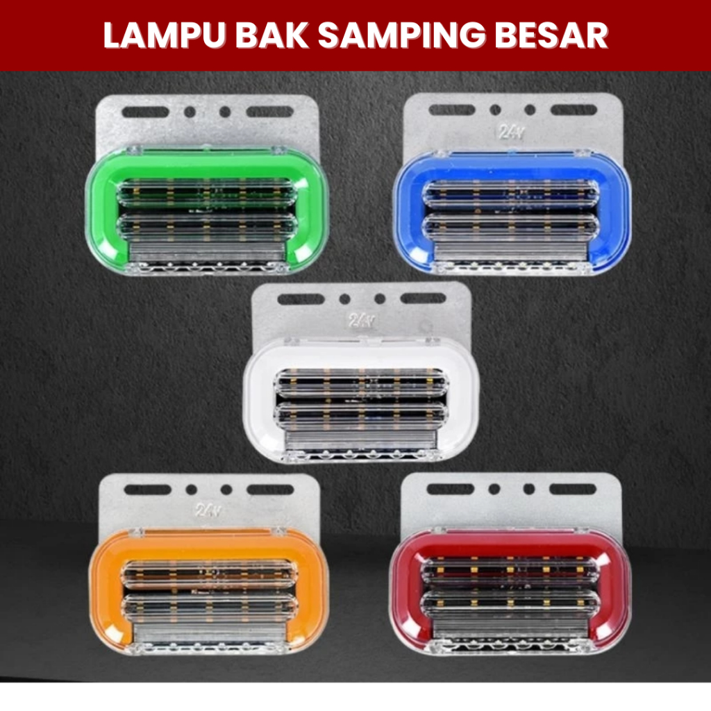 Lampu Bak Samping Besar Truk 12 Volt 24 Volt