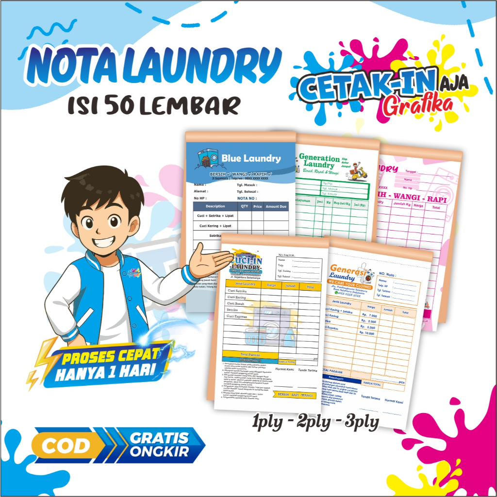 

Cetak Nota Laundry Custom Murah & Cepat || Cetak-IN Grafika
