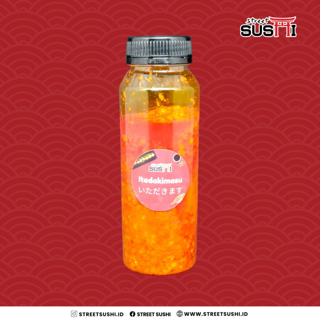 

Chili Oil Street Sushi 200 gr | Minyak Cabe Jepang | Saus Pedas Serbaguna