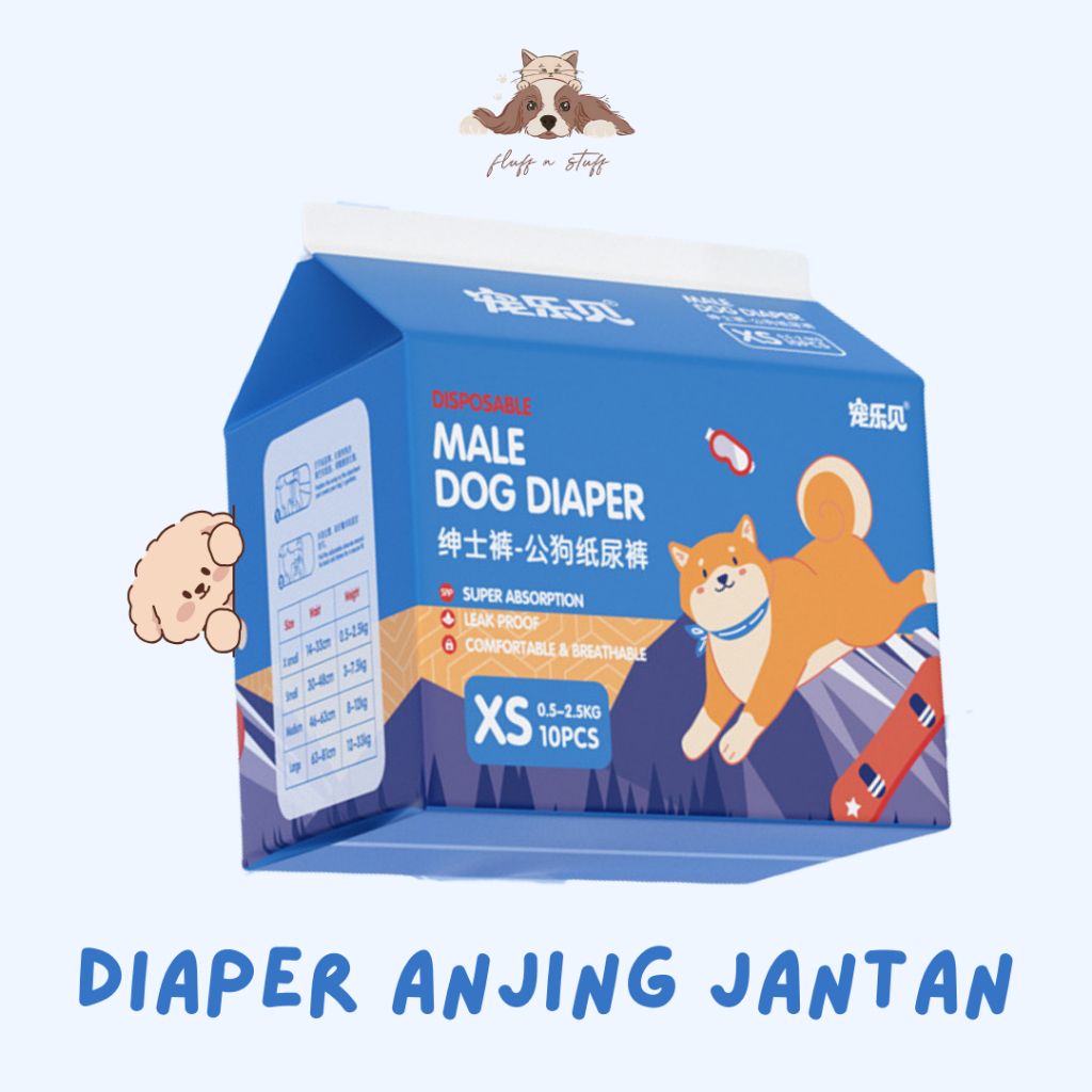 Diaper anjing dog diaper male popok anjing jantan pampers anjing