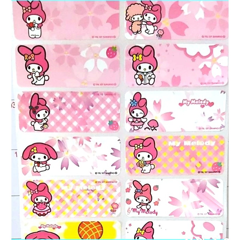 

Label Nama Anti Air Sticker Waterproof My Melody Collection