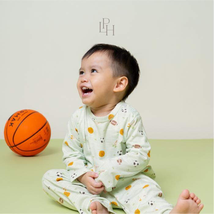 Little Palmerhaus Little Wear Shoulder Button Long Set 34.0 / Pakaian Anak / Baju Tidur / Disney Poo