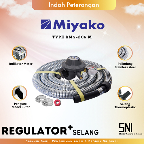 REGULATOR DAN SELANG MIYAKO/REGULATOR MIYAKO/SELANG REGULATOR MIYAKO