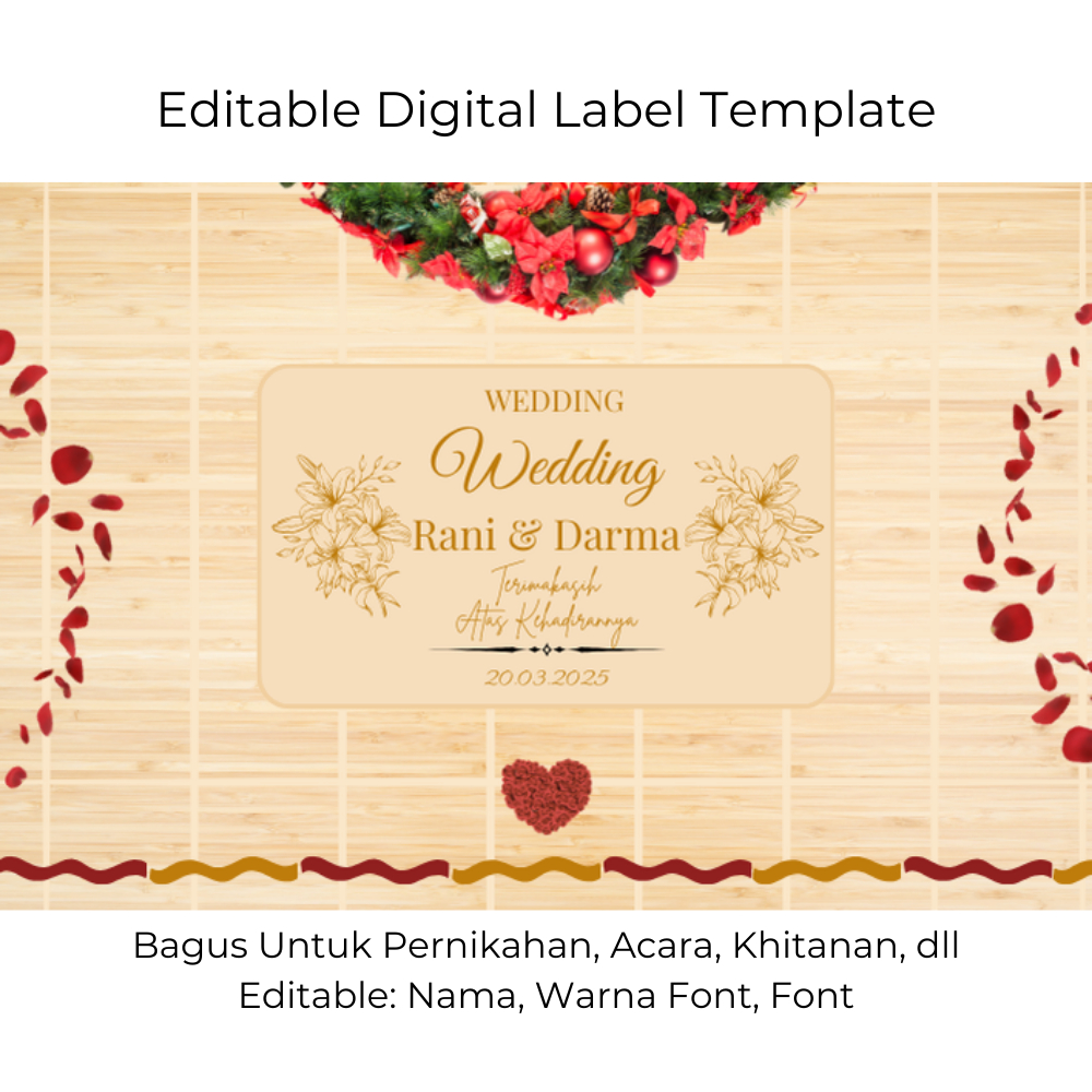 

Cetak Sticker Label Acara Tasyakuran Pernikahan Custom Tinggal Tempel Box