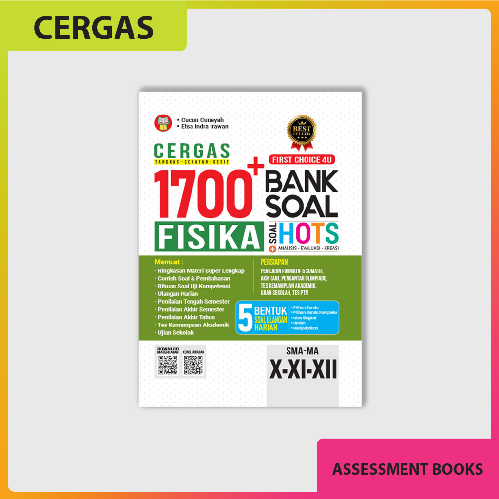 Buku Cergas 1700 Plus Bank Soal Fisika untuk Siswa SMA-MA Kelas X–XI–XII - Yrama Widya