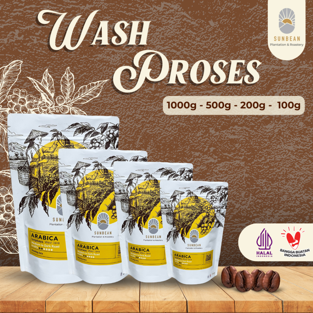 

SUNBEAN Kopi Arabika Tenjolaya Sukabumi Wash Proses Coffee Roast