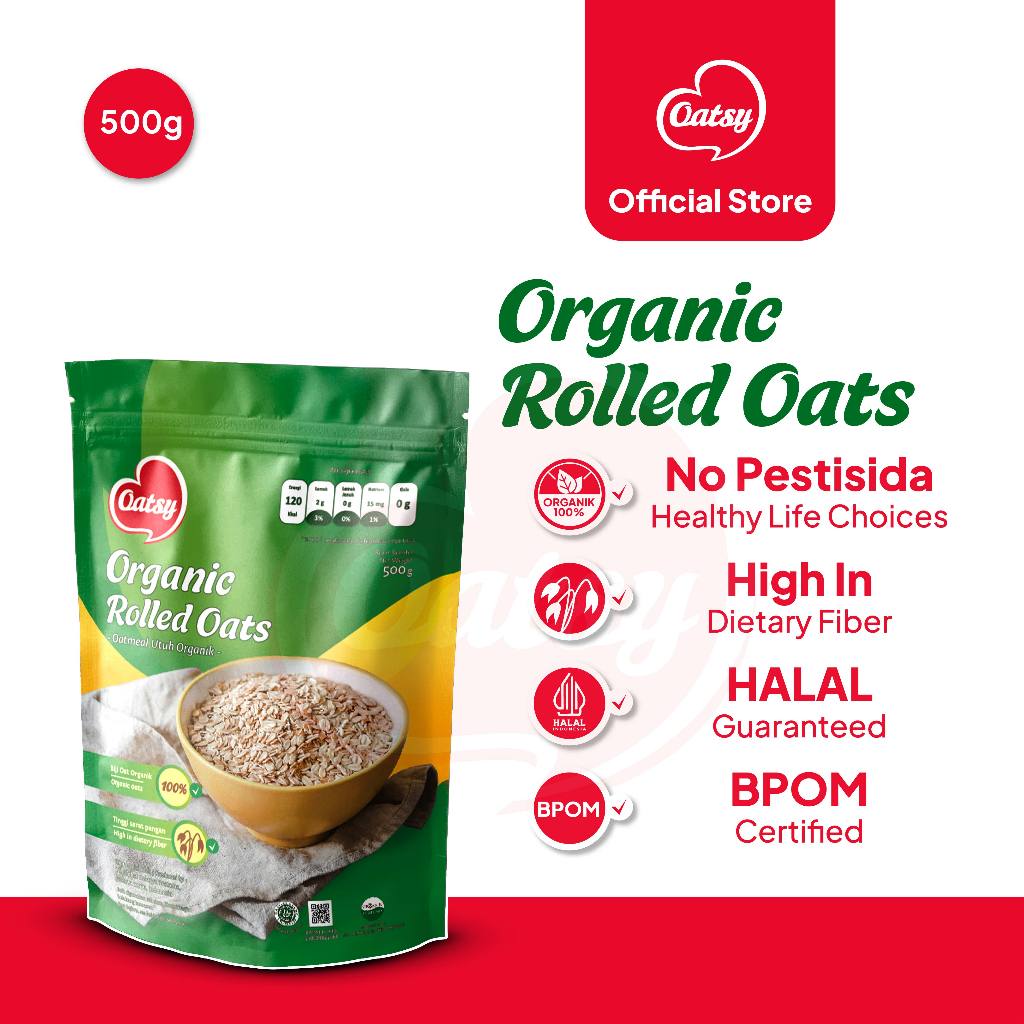 

OATSY Organic Rolled Oats 500gr