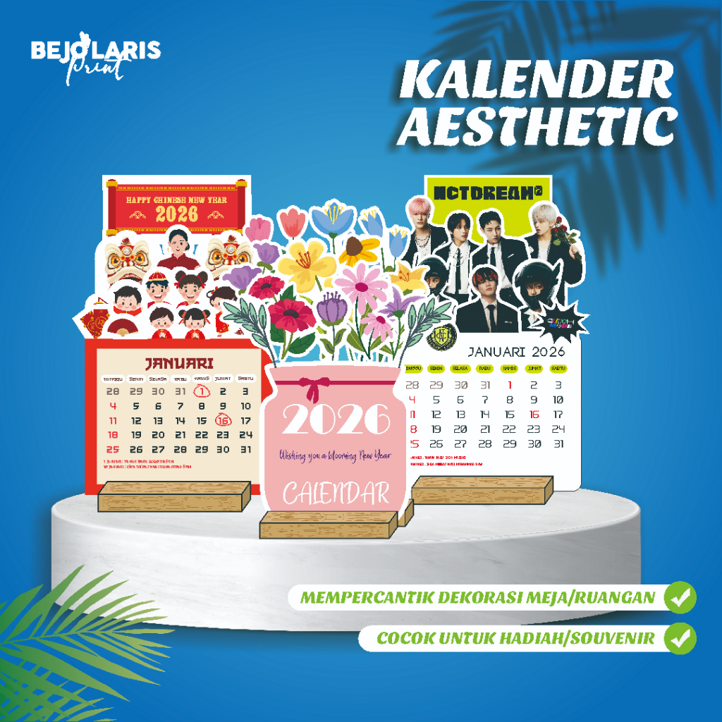 

Kalender Meja 2026 Aesthetic Kalender Meja Pop up Kalender Meja Custom Kalender Mini Kalender Unik