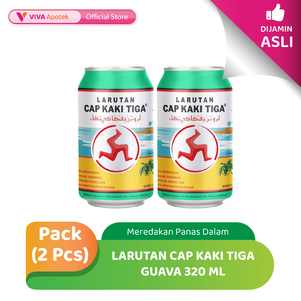 

[PAKET HEMAT] Larutan Cap Kaki Tiga Guava 320 ml Meredakan Panas Dalam Sariawan (Pack - 2 Pcs)