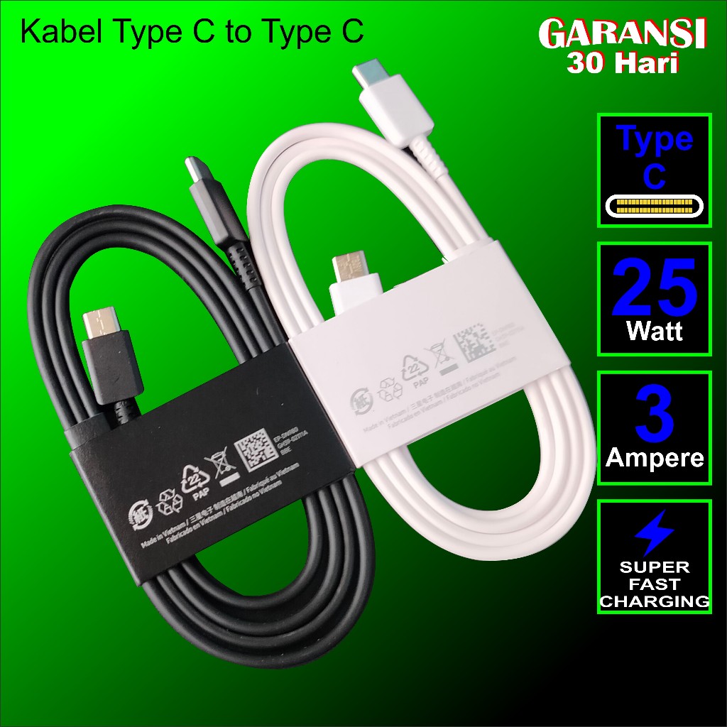 Kabel data Samsung Type C to Type C Super Fast Charging   A05 A05s A14 A15 A23 A24 A25 A33 A34 A53 A