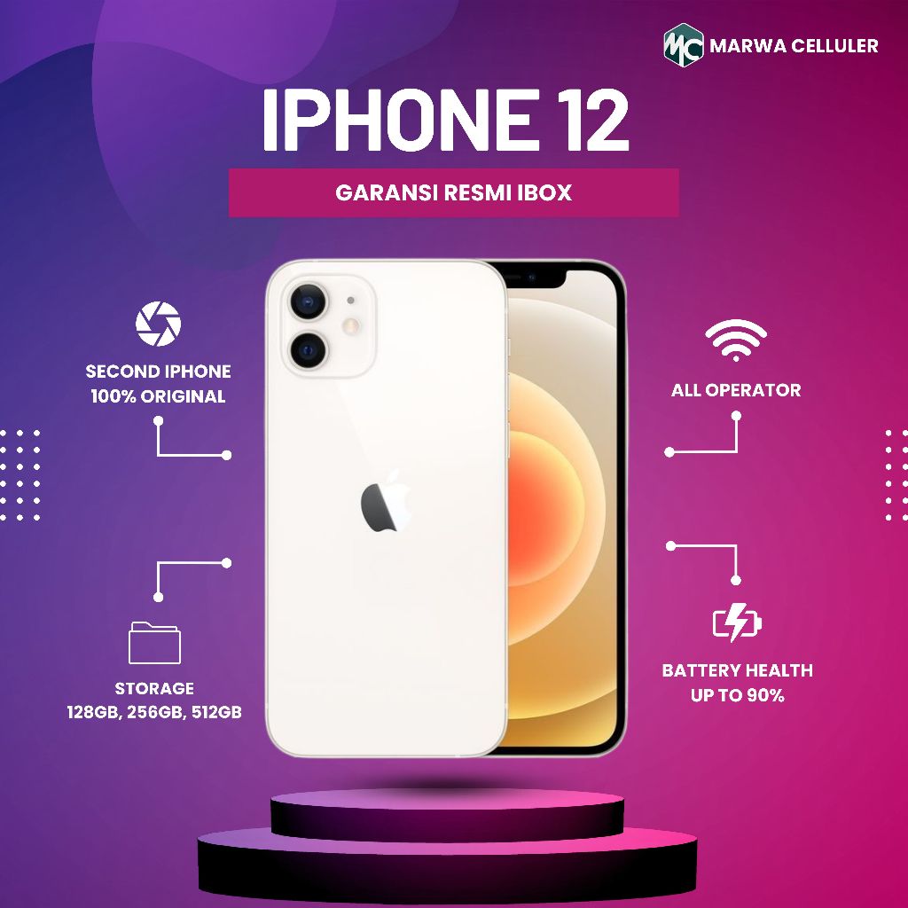IPHONE 12 - GARANSI RESMI IBOX INDONESIA