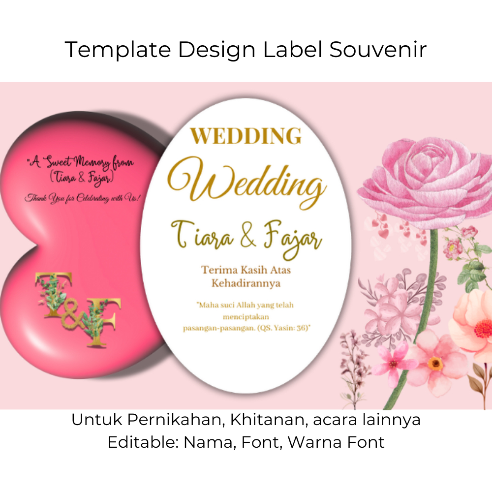 

Label Souvenir Pernikahan Custom – Desain Pink Love Mewah, Nama & Tanggal Bisa Edit